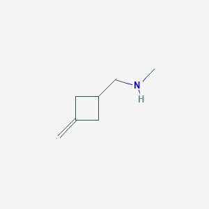 molecular formula C7H13N B13495460 Methyl[(3-methylidenecyclobutyl)methyl]amine 