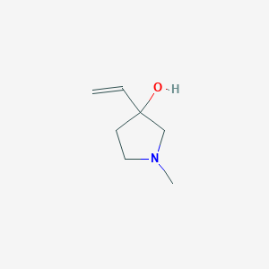 molecular formula C7H13NO B13495528 3-Ethenyl-1-methylpyrrolidin-3-ol 