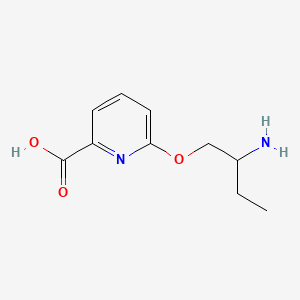 molecular formula C10H14N2O3 B13495536 6-(2-Aminobutoxy)pyridine-2-carboxylic acid 