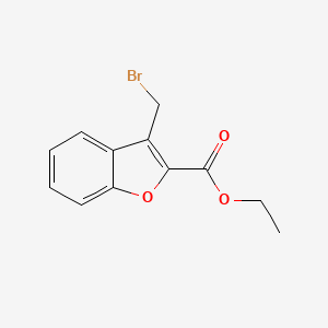 molecular formula C12H11BrO3 B1349556 Ethyl 3-(bromomethyl)-1-benzofuran-2-carboxylate CAS No. 29115-34-2
