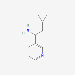 molecular formula C10H14N2 B13495568 2-Cyclopropyl-1-(pyridin-3-yl)ethan-1-amine 