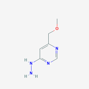 molecular formula C6H10N4O B13495576 4-Hydrazinyl-6-(methoxymethyl)pyrimidine 