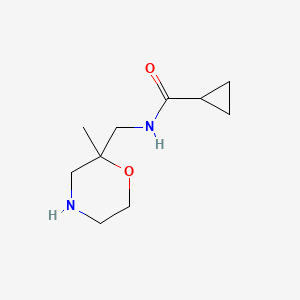 molecular formula C10H18N2O2 B13495579 N-[(2-methylmorpholin-2-yl)methyl]cyclopropanecarboxamide 
