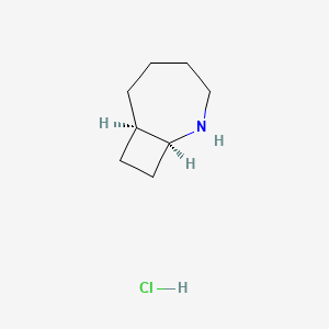 molecular formula C8H16ClN B13495616 rac-(1R,7S)-2-azabicyclo[5.2.0]nonane hydrochloride 