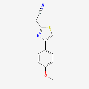 molecular formula C12H10N2OS B1349564 2-[4-(4-Methoxyphenyl)-1,3-thiazol-2-yl]acetonitrile CAS No. 301235-86-9