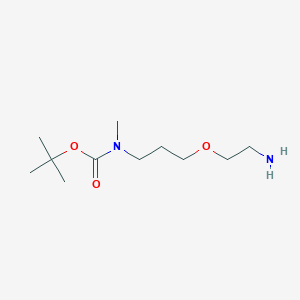 molecular formula C11H24N2O3 B13495643 tert-butyl N-[3-(2-aminoethoxy)propyl]-N-methylcarbamate 