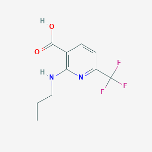 molecular formula C10H11F3N2O2 B13495711 2-(Propylamino)-6-(trifluoromethyl)nicotinic acid 