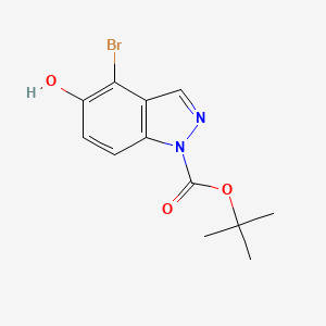 molecular formula C12H13BrN2O3 B13495718 tert-Butyl 4-bromo-5-hydroxy-1H-indazole-1-carboxylate 