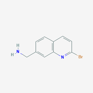 molecular formula C10H9BrN2 B13495753 (2-Bromo-7-quinolyl)methanamine 