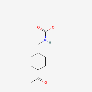 molecular formula C14H25NO3 B13495758 tert-butyl N-[(4-acetylcyclohexyl)methyl]carbamate 