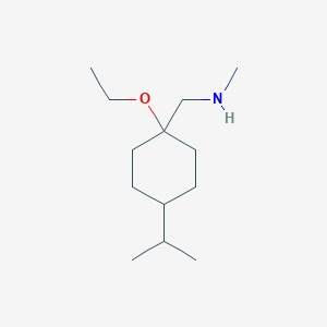 molecular formula C13H27NO B13495768 1-(1-Ethoxy-4-isopropylcyclohexyl)-N-methylmethanamine 