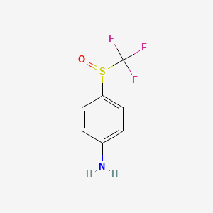 molecular formula C7H6F3NOS B1349578 Benzenamine, 4-[(trifluoromethyl)sulfinyl]- CAS No. 708-67-8