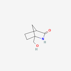 molecular formula C7H11NO2 B13495782 1-(Hydroxymethyl)-2-azabicyclo[2.2.1]heptan-3-one 