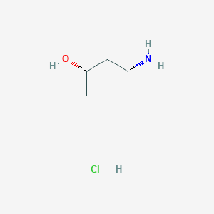 molecular formula C5H14ClNO B13495795 (2S,4R)-4-aminopentan-2-ol hydrochloride 