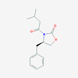 molecular formula C15H19NO3 B134958 (R)-3-(3-Methylbutanoyl)-4-benzyloxazolidin-2-one CAS No. 145589-03-3