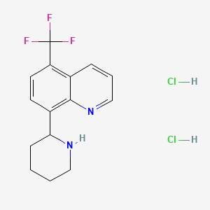 molecular formula C15H17Cl2F3N2 B13495819 8-(Piperidin-2-yl)-5-(trifluoromethyl)quinoline dihydrochloride 