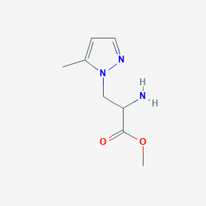 molecular formula C8H13N3O2 B13495823 Methyl 2-amino-3-(5-methyl-1h-pyrazol-1-yl)propanoate 