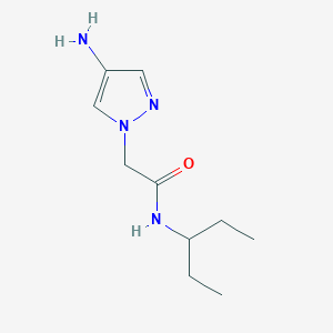 molecular formula C10H18N4O B13495827 2-(4-Amino-1h-pyrazol-1-yl)-N-(pentan-3-yl)acetamide 