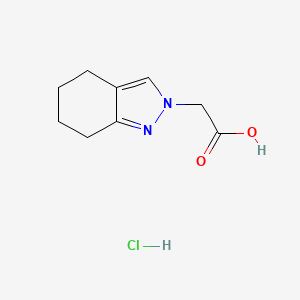 molecular formula C9H13ClN2O2 B13495862 2-(4,5,6,7-tetrahydro-2H-indazol-2-yl)aceticacidhydrochloride 