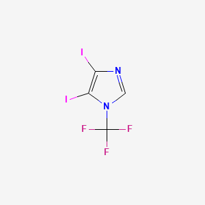 molecular formula C4HF3I2N2 B13495868 4,5-diiodo-1-(trifluoromethyl)-1H-imidazole 