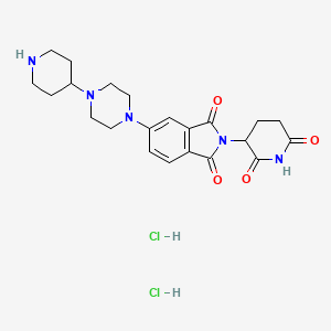 molecular formula C22H29Cl2N5O4 B13495881 2-(2,6-dioxopiperidin-3-yl)-5-[4-(piperidin-4-yl)piperazin-1-yl]-2,3-dihydro-1H-isoindole-1,3-dione dihydrochloride 