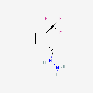 molecular formula C6H11F3N2 B13495905 (((1R,2R)-2-(Trifluoromethyl)cyclobutyl)methyl)hydrazine 