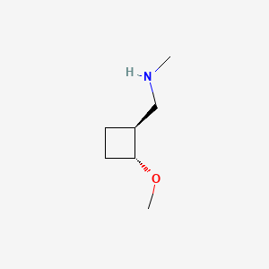 molecular formula C7H15NO B13495941 rac-{[(1R,2S)-2-methoxycyclobutyl]methyl}(methyl)amine 