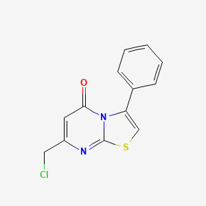 molecular formula C13H9ClN2OS B1349597 7-(chloromethyl)-3-phenyl-5H-[1,3]thiazolo[3,2-a]pyrimidin-5-one CAS No. 85811-56-9