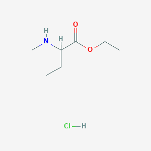 molecular formula C7H16ClNO2 B13495978 Ethyl 2-(methylamino)butanoate hydrochloride 