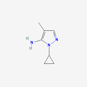 molecular formula C7H11N3 B13495981 1-cyclopropyl-4-methyl-1H-pyrazol-5-amine 