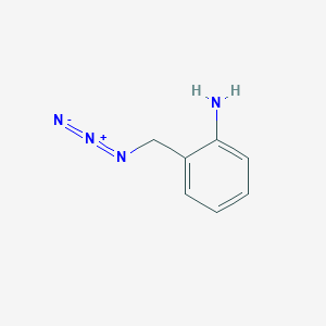 molecular formula C7H8N4 B13496007 Benzenamine, 2-(azidomethyl)- CAS No. 59319-58-3