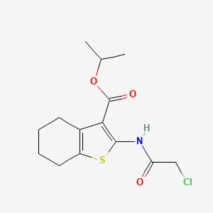 molecular formula C14H18ClNO3S B1349601 Isopropyl 2-[(chloroacetyl)amino]-4,5,6,7-tetrahydro-1-benzothiophene-3-carboxylate CAS No. 560080-98-0