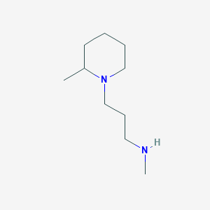 molecular formula C10H22N2 B13496010 N,2-Dimethyl-1-piperidinepropanamine CAS No. 85723-73-5
