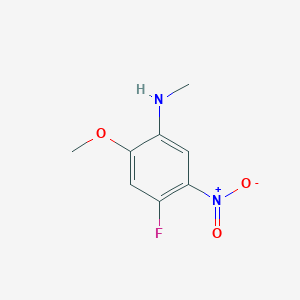 molecular formula C8H9FN2O3 B13496026 4-Fluoro-2-methoxy-N-methyl-5-nitroaniline 
