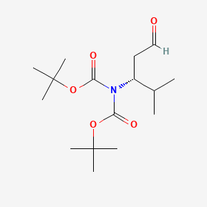 molecular formula C16H29NO5 B13496029 tert-butyl N-[(tert-butoxy)carbonyl]-N-[(3R)-4-methyl-1-oxopentan-3-yl]carbamate 