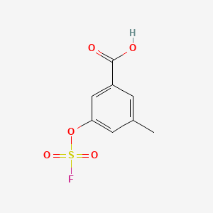 molecular formula C8H7FO5S B13496033 3-[(Fluorosulfonyl)oxy]-5-methylbenzoic acid 