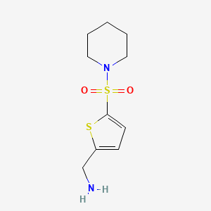 molecular formula C10H16N2O2S2 B13496046 (5-(Piperidin-1-ylsulfonyl)thiophen-2-yl)methanamine 