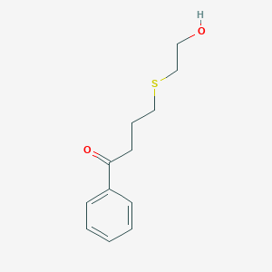 molecular formula C12H16O2S B13496050 4-((2-Hydroxyethyl)thio)-1-phenylbutan-1-one 