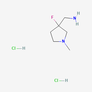 molecular formula C6H15Cl2FN2 B13496063 1-(3-Fluoro-1-methylpyrrolidin-3-yl)methanamine dihydrochloride 