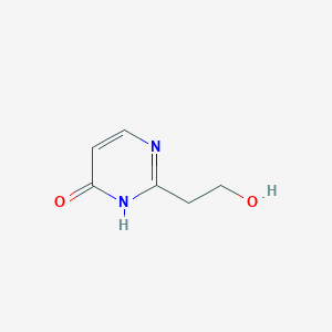 molecular formula C6H8N2O2 B13496087 2-(2-Hydroxyethyl)pyrimidin-4-ol 