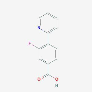 molecular formula C12H8FNO2 B13496105 3-Fluoro-4-(pyridin-2-yl)benzoic acid 
