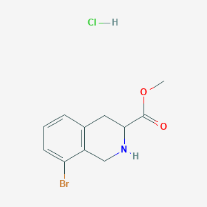 molecular formula C11H13BrClNO2 B13496124 Methyl 8-bromo-1,2,3,4-tetrahydroisoquinoline-3-carboxylate hydrochloride 