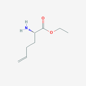 molecular formula C8H15NO2 B13496277 ethyl (2S)-2-aminohex-5-enoate 