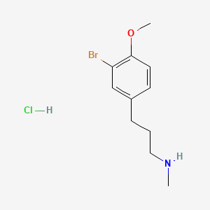 molecular formula C11H17BrClNO B13496320 [3-(3-Bromo-4-methoxyphenyl)propyl](methyl)amine hydrochloride 