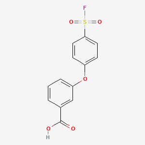 molecular formula C13H9FO5S B13496321 3-[4-(Fluorosulfonyl)phenoxy]benzoic acid 