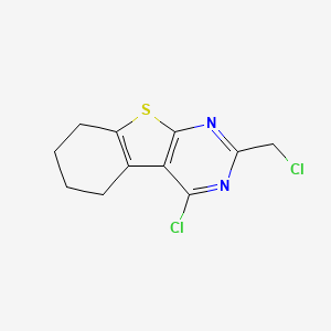 molecular formula C11H10Cl2N2S B1349634 4-Chloro-2-(chloromethyl)-5,6,7,8-tetrahydro[1]benzothieno[2,3-d]pyrimidine CAS No. 88203-17-2