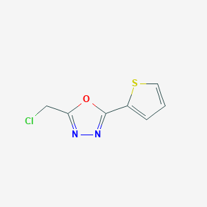 molecular formula C7H5ClN2OS B1349635 2-(Chloromethyl)-5-(thiophen-2-yl)-1,3,4-oxadiazole CAS No. 727374-87-0
