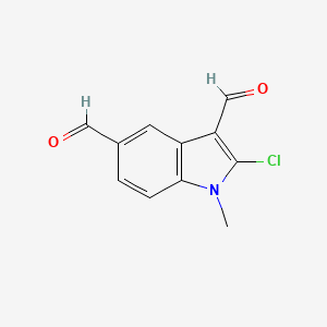 molecular formula C11H8ClNO2 B1349637 2-chloro-1-methyl-1H-indole-3,5-dicarbaldehyde CAS No. 66335-32-8