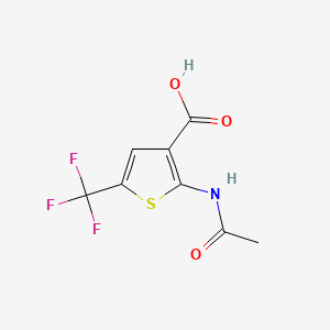 molecular formula C8H6F3NO3S B13496391 2-Acetamido-5-(trifluoromethyl)thiophene-3-carboxylic acid 