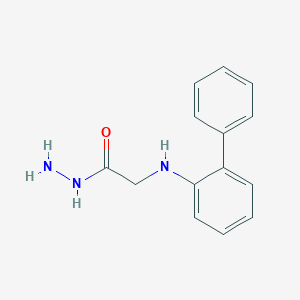 molecular formula C14H15N3O B134964 2-(2-Phenylanilino)acetohydrazide CAS No. 129248-73-3